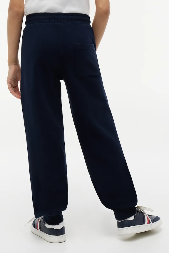 Tommy Hilfiger teplákové nohavice detské s bavlnou tmavomodrá KG0KG09448.9BY2