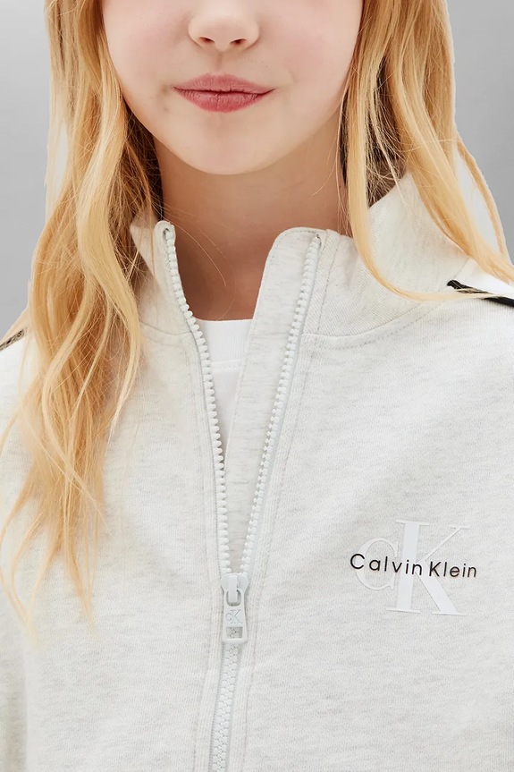 Calvin Klein Jeans tepláková súprava detská bavlnená biela LVCKTJI12G.128.170.9BY2