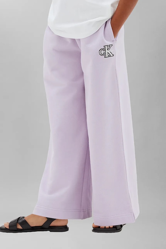 Calvin Klein Jeans pantaloni de trening pentru copii din bumbac violet LVCKTJC36G.128.170.9BY2