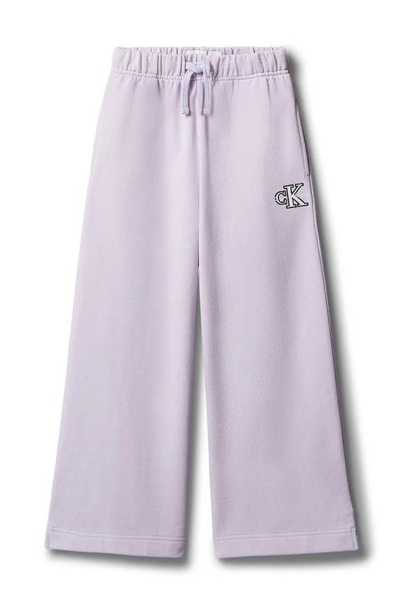 Calvin Klein Jeans pantaloni de trening pentru copii din bumbac LVCKTJC36G.128.170.9BY2 violet AW26