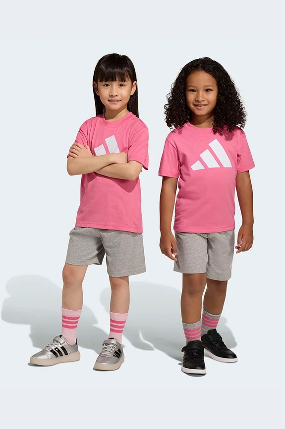 adidas σετ παιδικό βαμβακερό ροζ KD6005