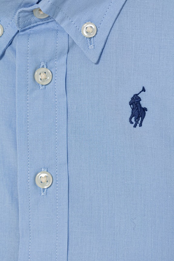 Хлопчик Polo Ralph Lauren сорочка для немовлят бавовняна 320952199001 блакитний