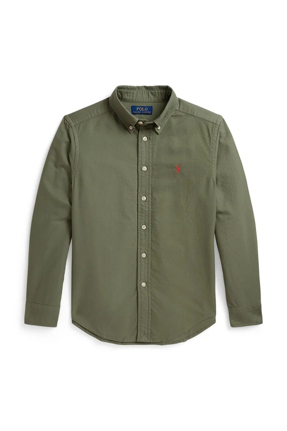 Polo Ralph Lauren oxford košulja za djecu od pamuka zelena 323858909501