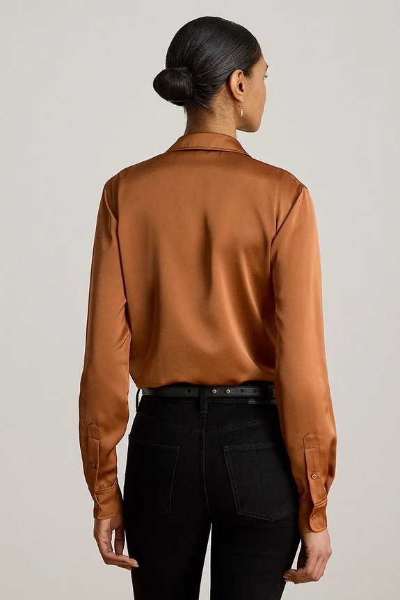 Lauren Ralph Lauren košeľa dámska 200P13808 oranžová AW26