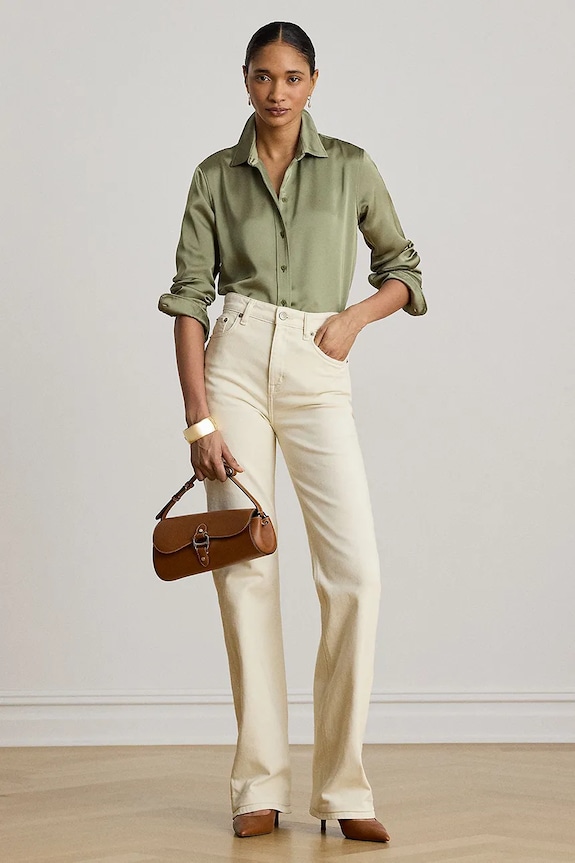 Oblečenie Lauren Ralph Lauren košeľa dámska 200P13808 zelená