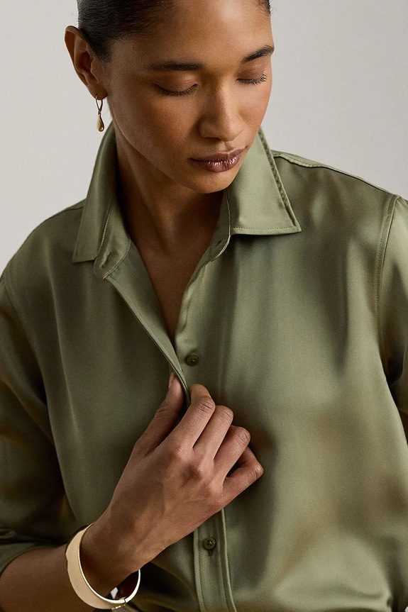 Lauren Ralph Lauren košeľa dámska zelená 200P13808