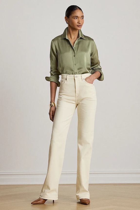 Lauren Ralph Lauren košeľa dámska 200P13808 zelená