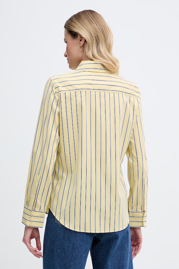 Odzież Tommy Hilfiger koszula damska bawełniana WW0WW51155 żółty