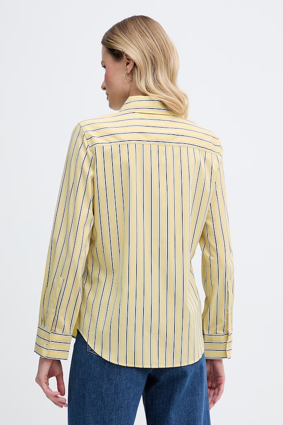 Abbigliamento Tommy Hilfiger camicia da donna in cotone WW0WW51155 giallo