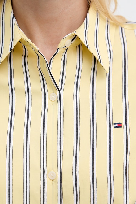 Tommy Hilfiger koszula damska bawełniana WW0WW51155 żółty