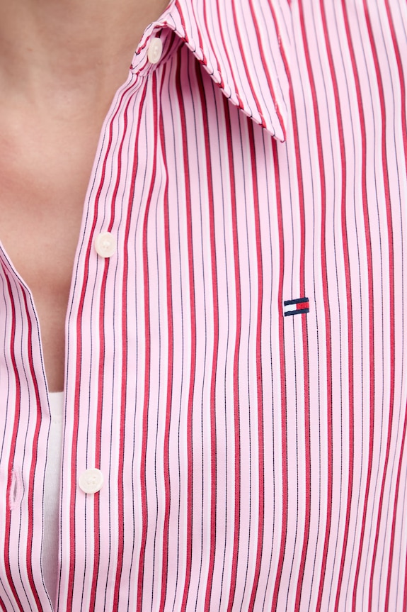 Tommy Hilfiger koszula damska bawełniana WW0WW51155 różowy