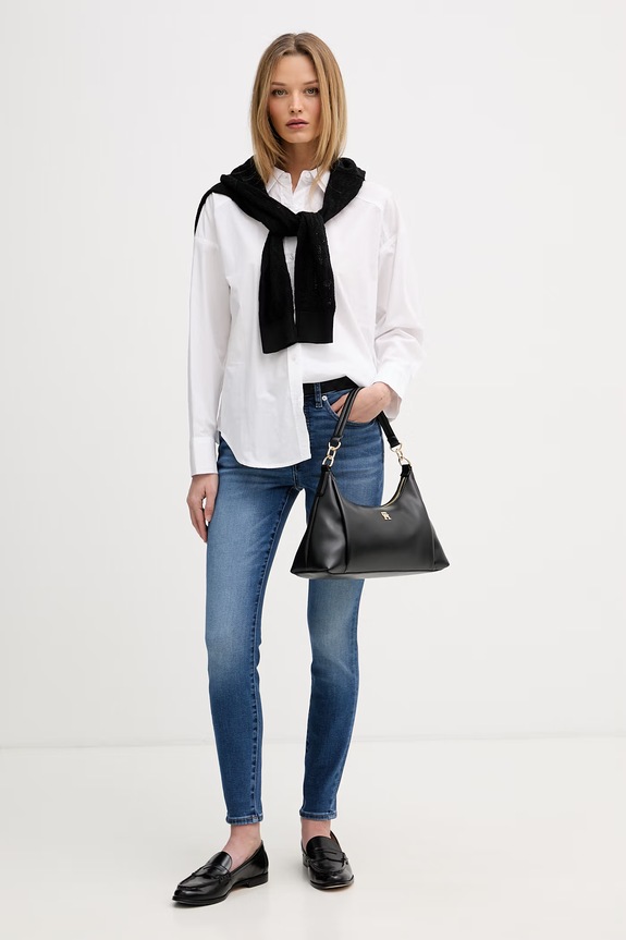 DKNY koszula damska bawełniana DJ6W2243 biały AW26