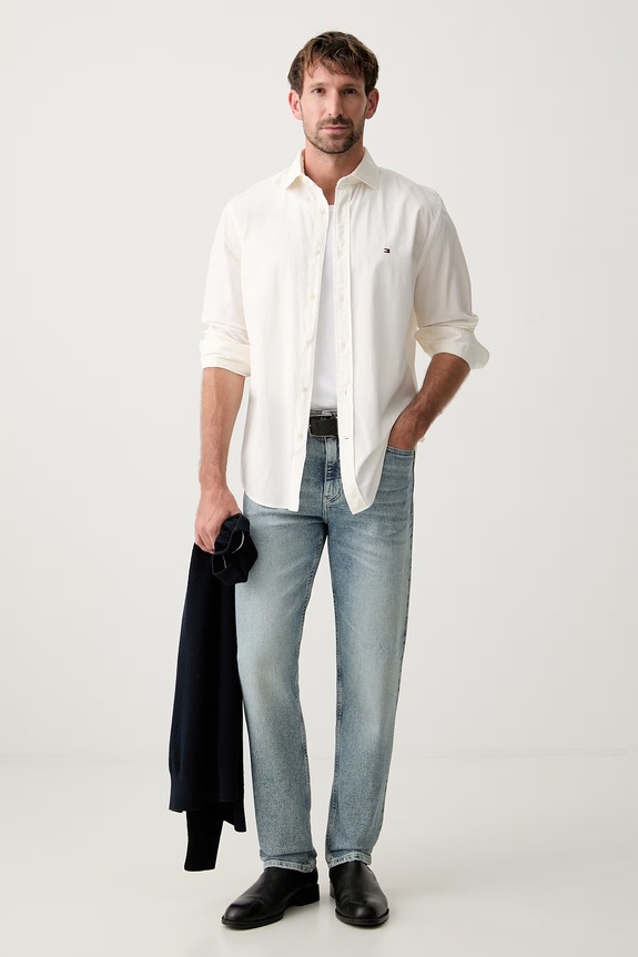 Tommy Hilfiger cămașă pentru bărbați, din bumbac MW0MW43298 bej AW26