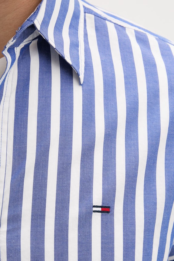 Tommy Jeans koszula męska bawełniana DM0DM23414 niebieski
