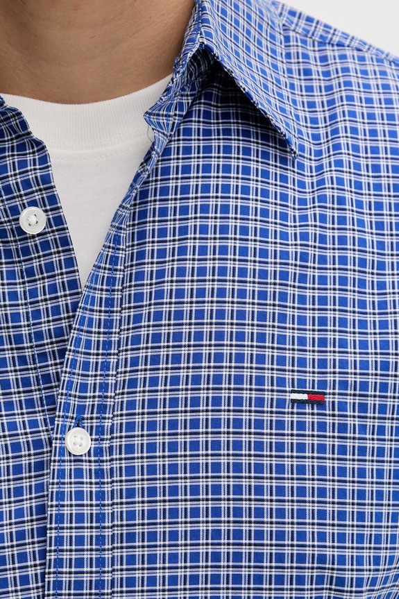 Tommy Jeans koszula męska bawełniana DM0DM23414 niebieski