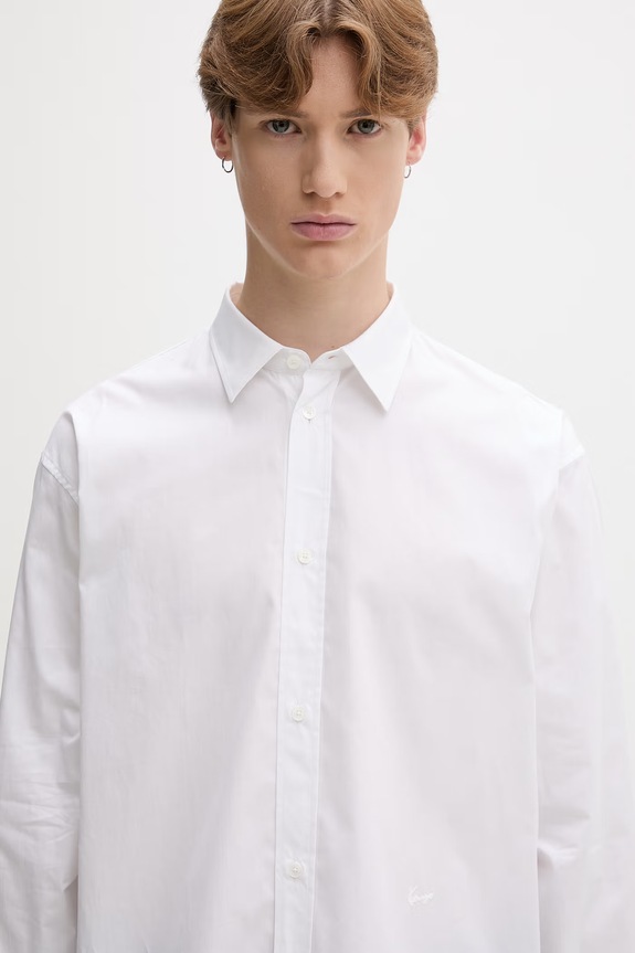 Kenzo koszula męska bawełniana biały FG65CH4619LF