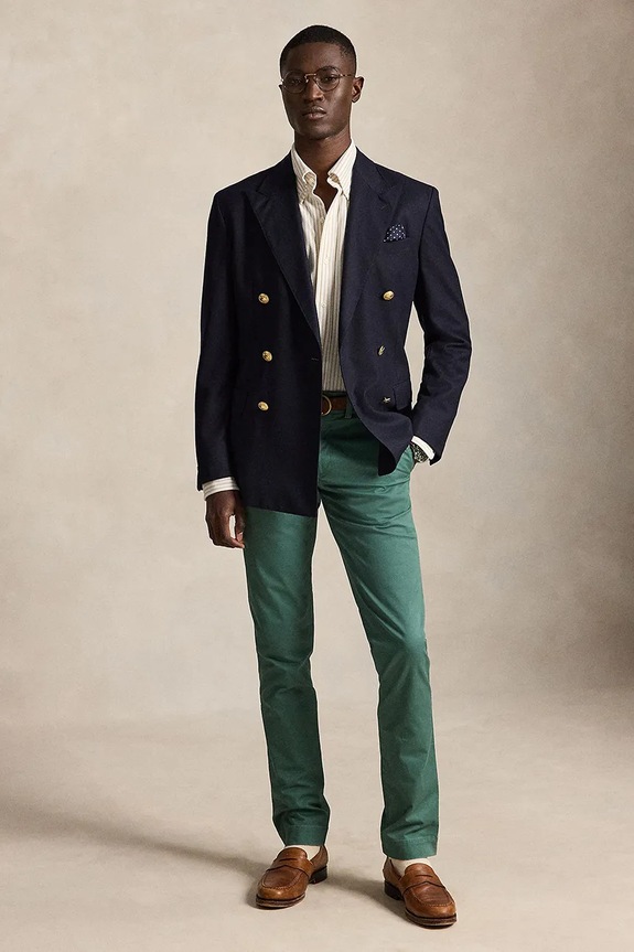 Odzież Polo Ralph Lauren koszula męska bawełniana 710B25852 beżowy