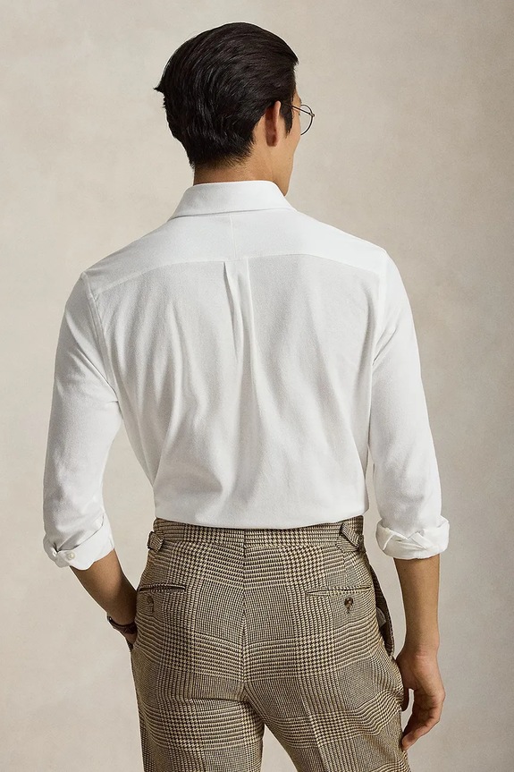 Polo Ralph Lauren πουκάμισο oxford ανδρικό βαμβακερό 710P03967 λευκό AW26