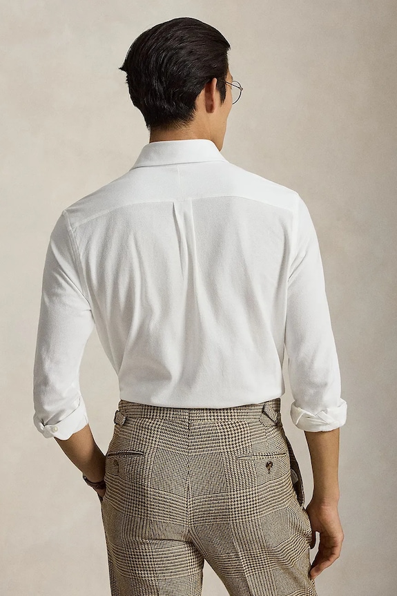 Polo Ralph Lauren πουκάμισο oxford ανδρικό βαμβακερό 710P03967 λευκό AW26