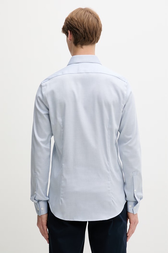 Odjeća Calvin Klein non-iron košulja za muškarce od pamuka s elastanom LV019EU138 plava