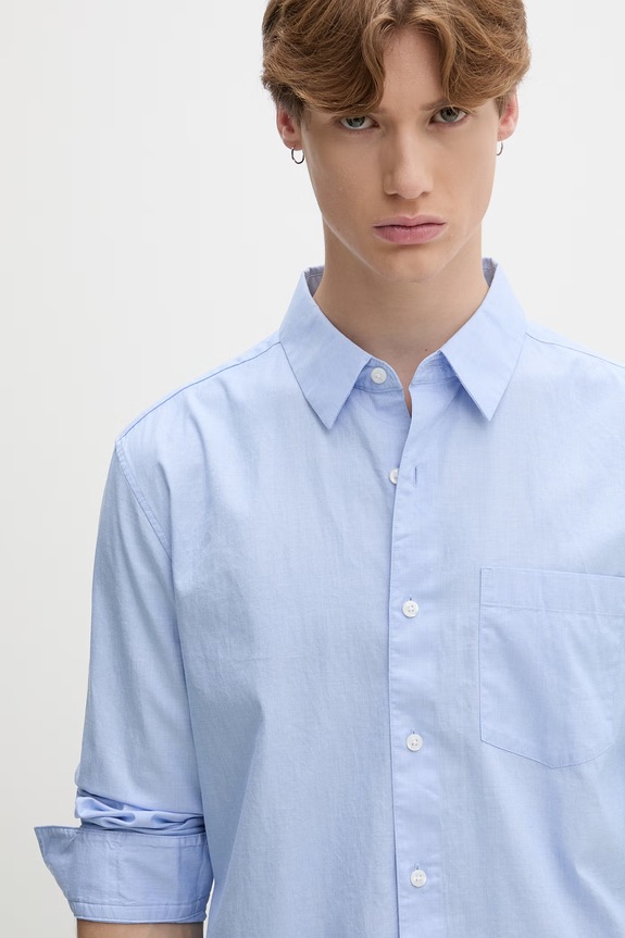 Calvin Klein košulja za muškarce od pamuka plava LV04LG127G