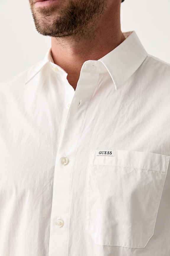 Guess koszula męska bawełniana M6YH14.W2736 biały