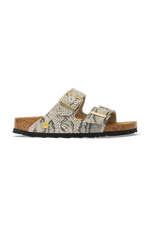 Birkenstock šľapky dámske semišové Arizona Suede Leather Snake béžová 1033065