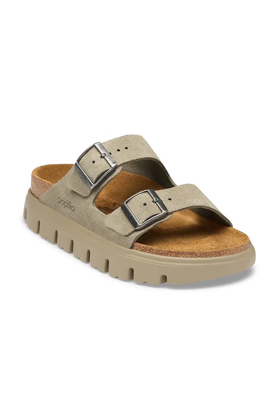 Birkenstock šľapky dámske semišové Arizona Chunky Suede Leather 1032996 béžová AW26