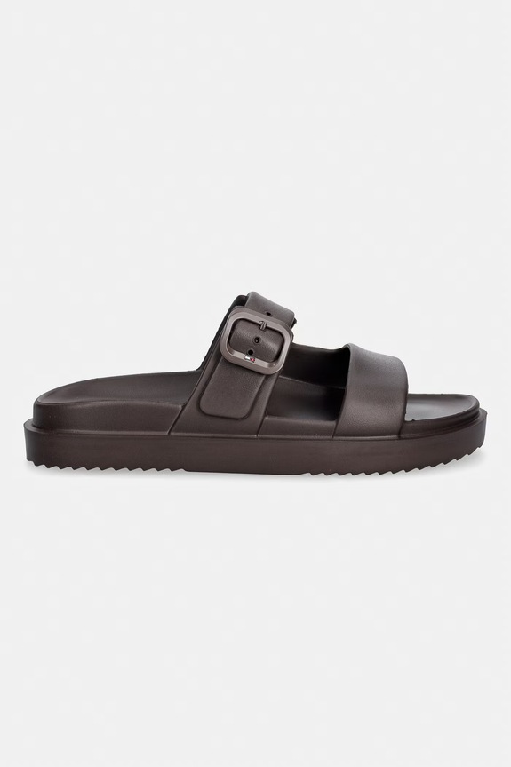 Tommy Hilfiger pantofle s odkrytými prsty dámské TH MOLDED SUMMER SANDAL FW0FW09425 hnědá AW26