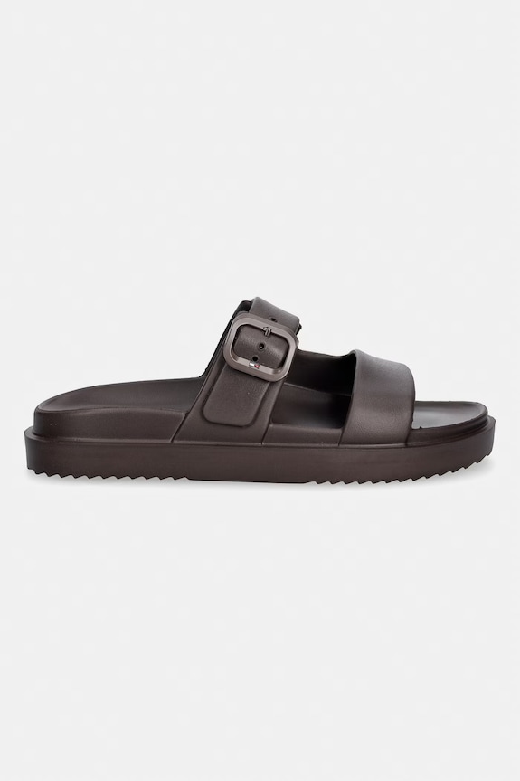 Tommy Hilfiger pantofle s odkrytými prsty dámské TH MOLDED SUMMER SANDAL FW0FW09425 hnědá AW26