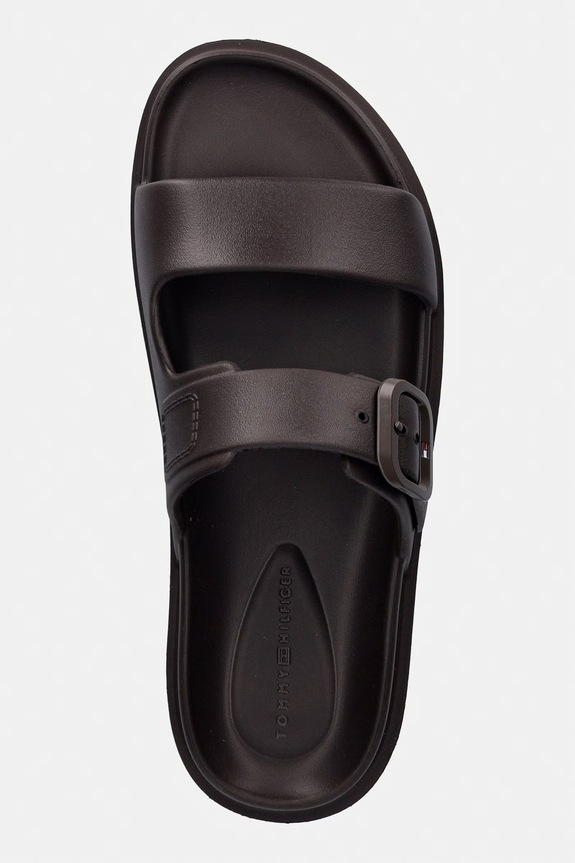 Tommy Hilfiger pantofle s odkrytými prsty dámské TH MOLDED SUMMER SANDAL hnědá FW0FW09425