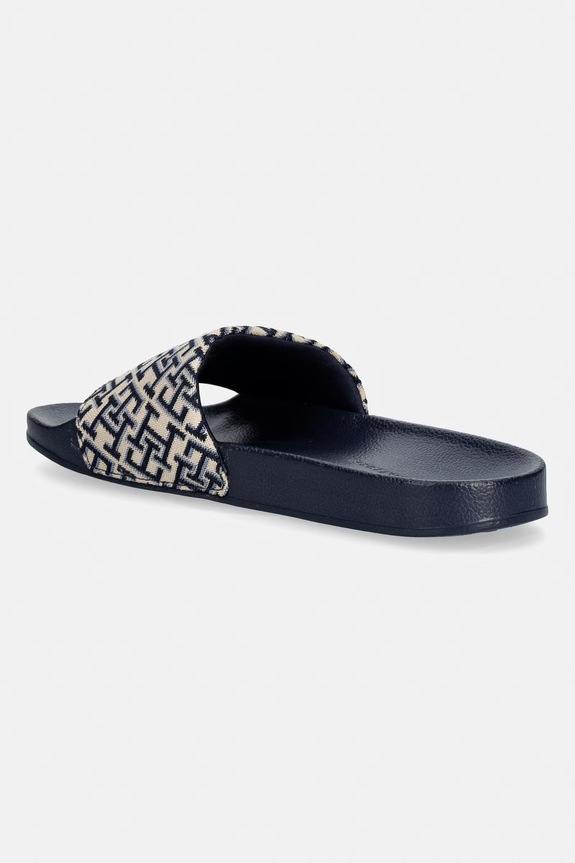 Obuća Tommy Hilfiger natikače za žene TH MONOGRAM POOL SLIDE FW0FW09423 mornarsko plava