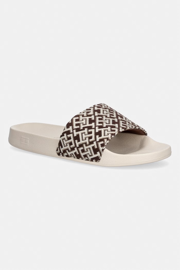 Tommy Hilfiger natikače za žene TH MONOGRAM POOL SLIDE bež FW0FW09423