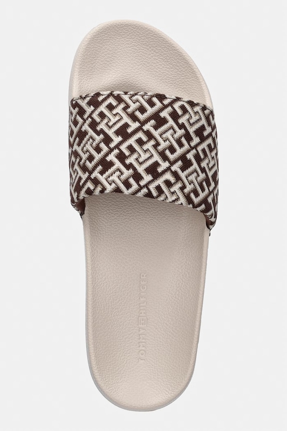 Tommy Hilfiger natikače za žene TH MONOGRAM POOL SLIDE bež FW0FW09423