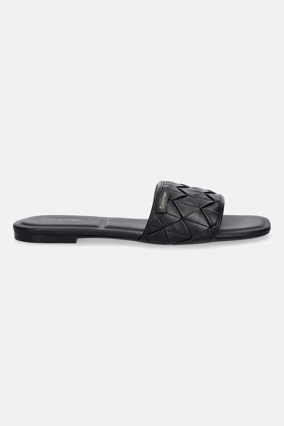 Calvin Klein SQUARE FLAT SNDL WOVEN LTH HW0HW03268.0GJ czarny AW26