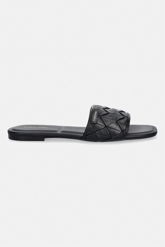 Calvin Klein SQUARE FLAT SNDL WOVEN LTH HW0HW03268.0GJ czarny AW26