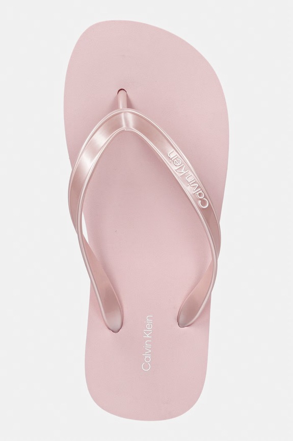 Calvin Klein šľapky dámske FLIP FLOP TPU METALLIC ružová HW0HW02956.TFF
