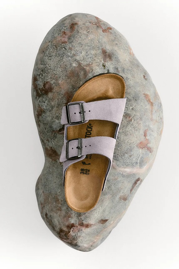 Birkenstock šľapky pánske semišové Arizona Suede Leather 1032723 fialová