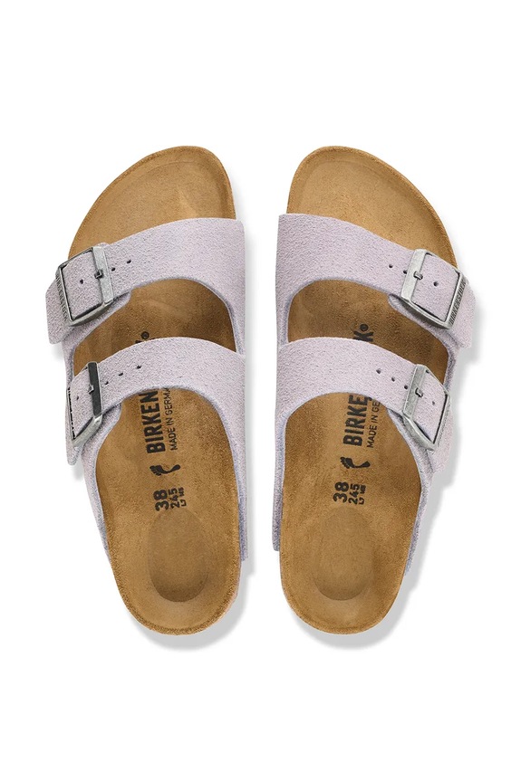 Obuv Birkenstock šľapky pánske semišové Arizona Suede Leather 1032723 fialová