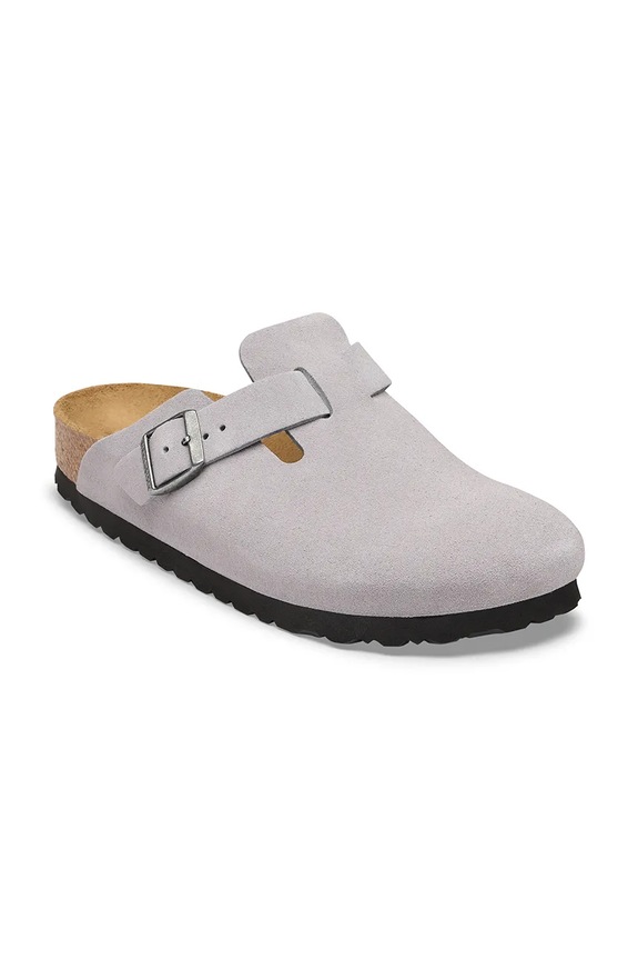 Birkenstock šľapky mules semišové Boston Suede Leather 1032695 fialová AW26