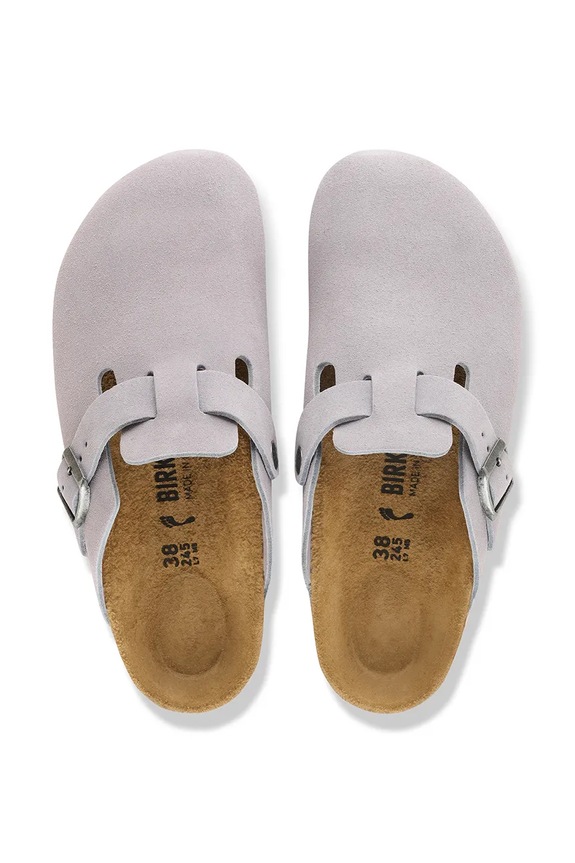 Obuv Birkenstock šľapky mules semišové Boston Suede Leather 1032695 fialová