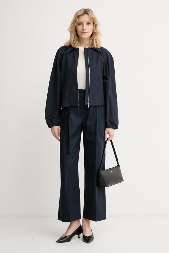 BOSS prechodná bunda dámska Cabasy 50562884 tmavomodrá AW26