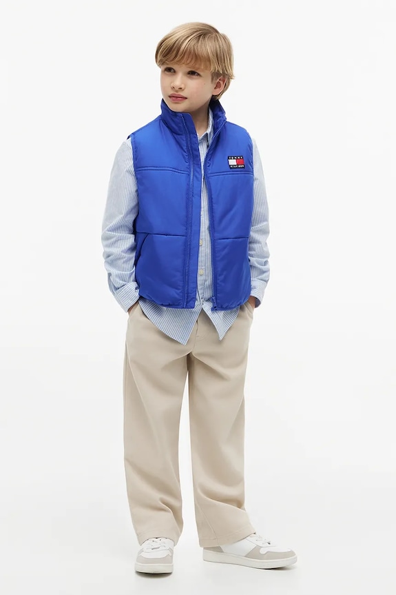 Tommy Hilfiger vestă pentru copii albastru KB0KB10532.128.176.9BY2