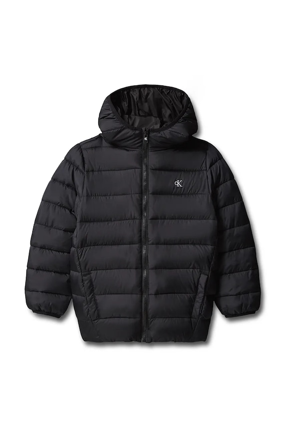 Calvin Klein Jeans prošívaná bunda dětská LVCKTJM15B.104.122.9BY2 černá AW26