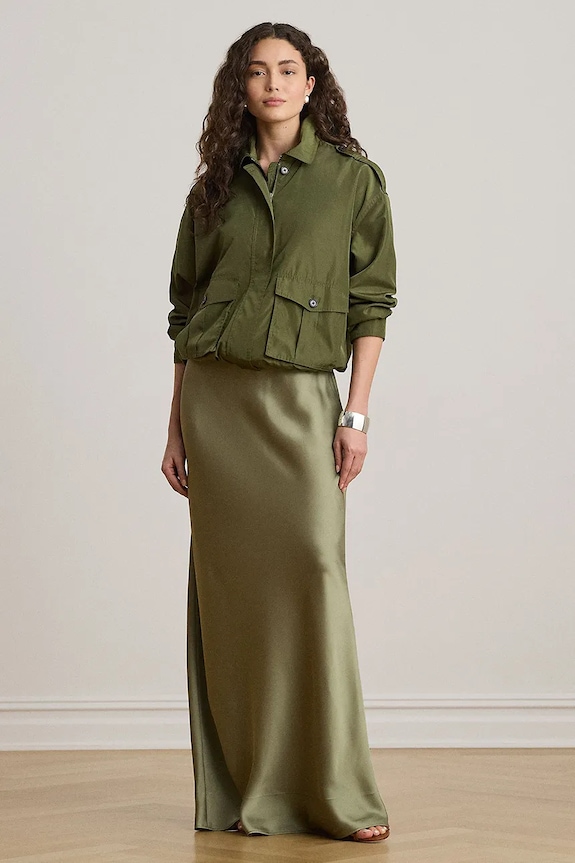 Oblečení Lauren Ralph Lauren přechodová bunda dámská 200P13813 zelená