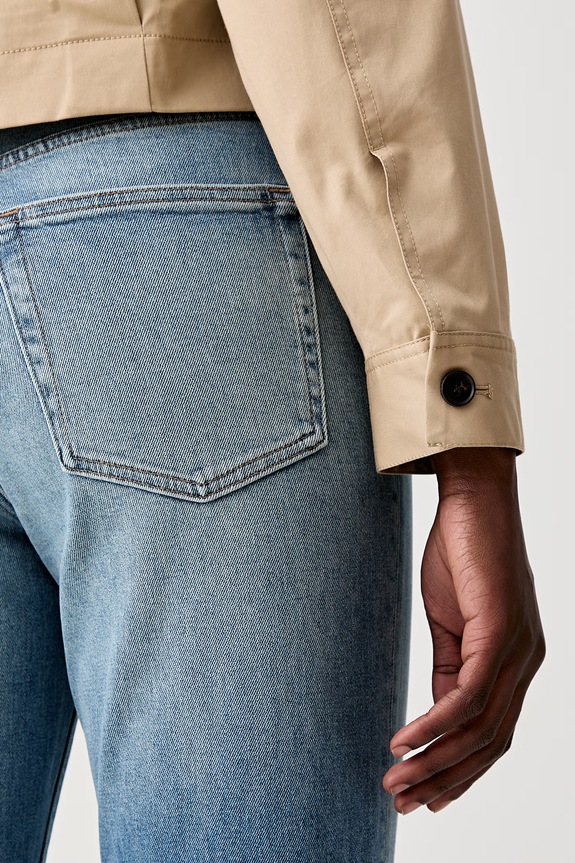 Tommy Hilfiger prechodná bunda dámska bavlnená s elastanom WW0WW50144