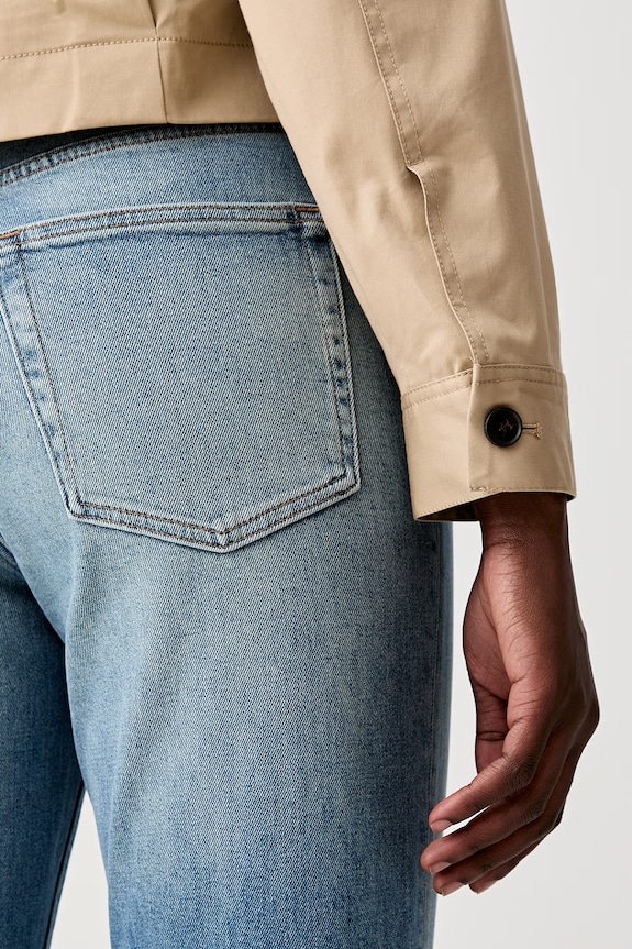 Tommy Hilfiger prechodná bunda dámska bavlnená s elastanom WW0WW50144