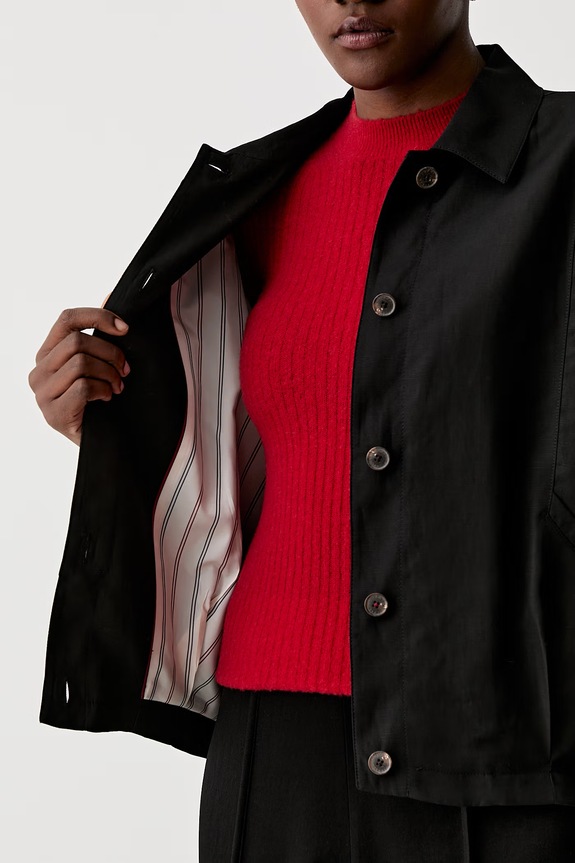 Tommy Hilfiger яке тип риза дамско с добавен лен WW0WW50095
