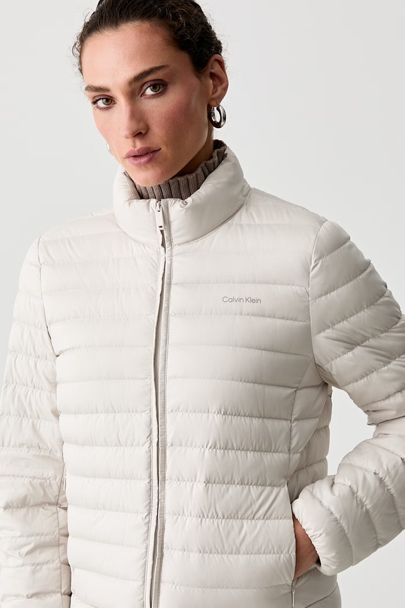 Calvin Klein kurtka puchowa damska beżowy LV044G502G