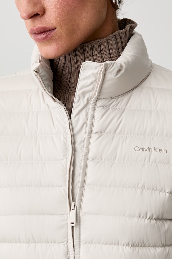 Calvin Klein kurtka puchowa damska LV044G502G beżowy